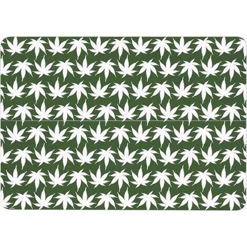 Marijuana Leaf White Pattern Surface Laptop Studio Skin