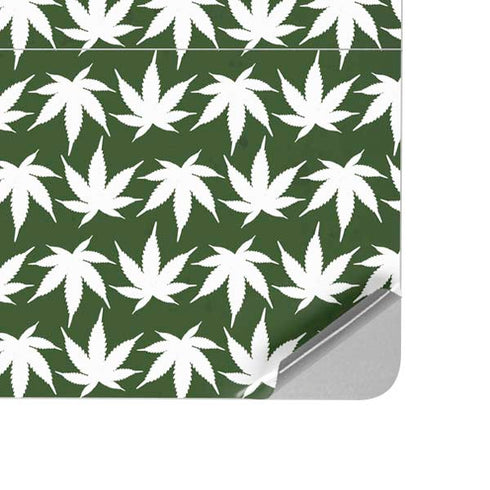 Marijuana Leaf White Pattern Surface Laptop Studio Skin