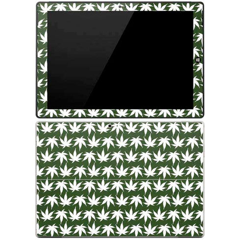 Marijuana Leaf White Pattern Surface Pro 3 Skin
