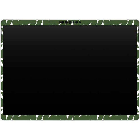Marijuana Leaf White Pattern Surface Pro 8 Skin