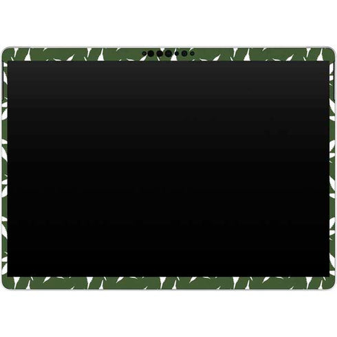 Marijuana Leaf White Pattern Surface Pro 9 Skin