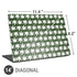 Marijuana Leaf White Pattern Universal Laptop 14in (11.4 x 8.2in) Skin