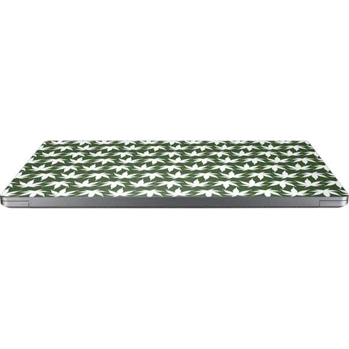 Marijuana Leaf White Pattern Universal Laptop 17in (13.8 x 10in) Skin