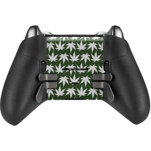 Marijuana Leaf White Pattern Xbox Elite Wireless Controller Series 2 Skin