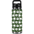 Marijuana Leaf White Pattern YETI Rambler 26oz Bottle Skin