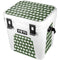 Marijuana Leaf White Pattern YETI Roadie 24 Hard Cooler Skin