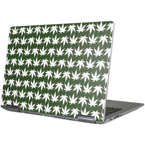 Marijuana Leaf White Pattern Yoga 710 14in Skin