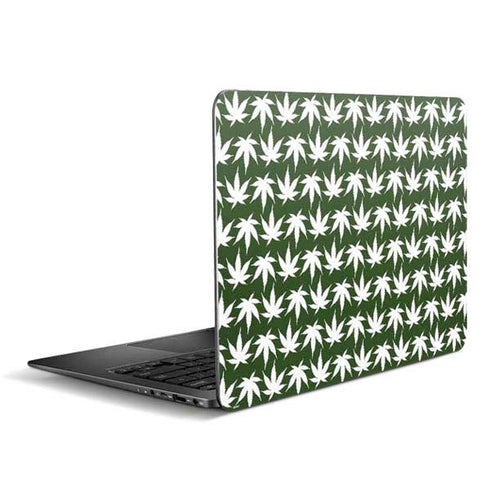 Marijuana Leaf White Pattern Zenbook UX305FA 13.3in Skin