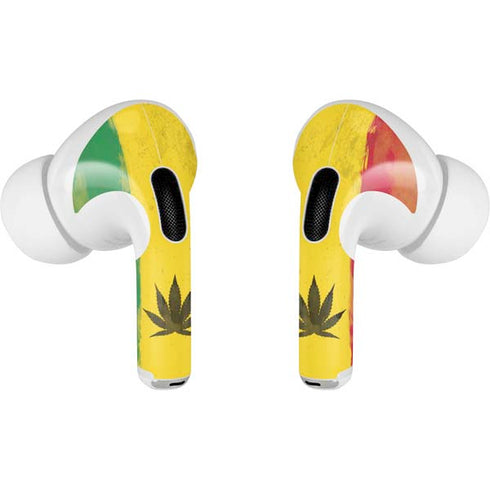 Marijuana Rasta Distressed Apple AirPods Pro Skin