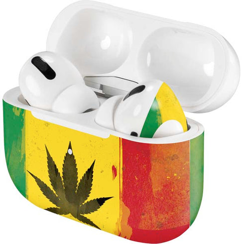 Marijuana Rasta Distressed Apple AirPods Pro Skin