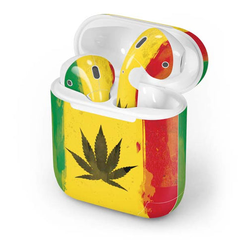 Marijuana Rasta Distressed Apple AirPods Skin