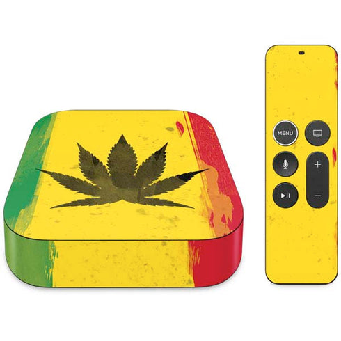Marijuana Rasta Distressed Apple TV Skin