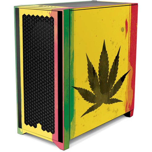 Marijuana Rasta Distressed Corsair 4000D Tempered Glass Mid-Tower ATX Case Skin