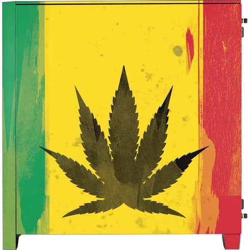 Marijuana Rasta Distressed Corsair 4000D Tempered Glass Mid-Tower ATX Case Skin
