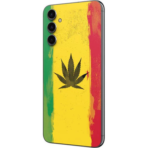 Marijuana Rasta Distressed Galaxy A14 5G Skin
