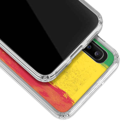 Marijuana Rasta Distressed Galaxy A30 Clear Case