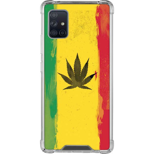 Marijuana Rasta Distressed Galaxy A51 5G Clear Case