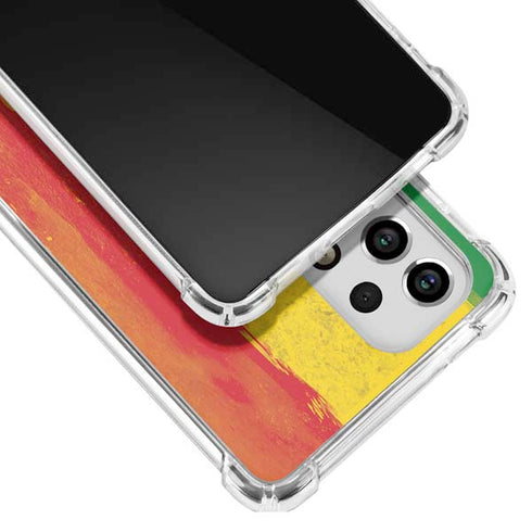 Marijuana Rasta Distressed Galaxy A53 5G Clear Case