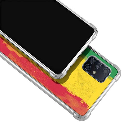 Marijuana Rasta Distressed Galaxy A71 5G Clear Case
