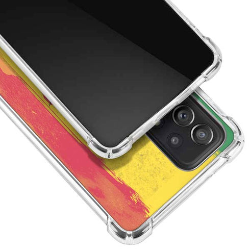 Marijuana Rasta Distressed Galaxy A72 5G Clear Case