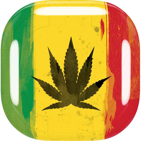 Marijuana Rasta Distressed Galaxy Buds Live Skin