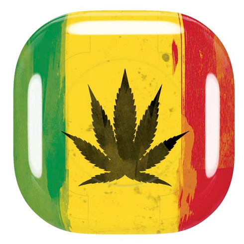 Marijuana Rasta Distressed Galaxy Buds Live Skin