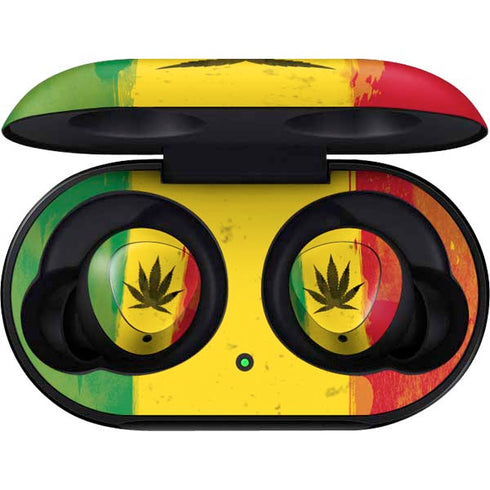Marijuana Rasta Distressed Galaxy Buds Skin