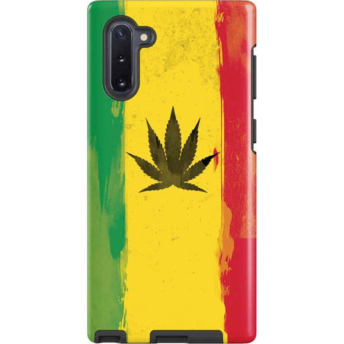 Marijuana Rasta Distressed Galaxy Note 10 Pro Case