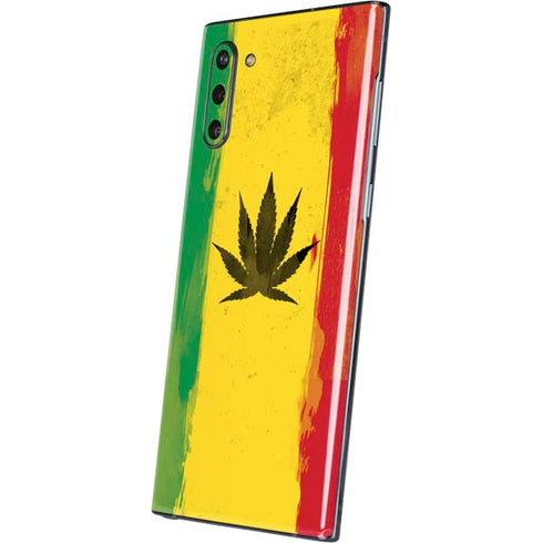Marijuana Rasta Distressed Galaxy Note 10 Skin