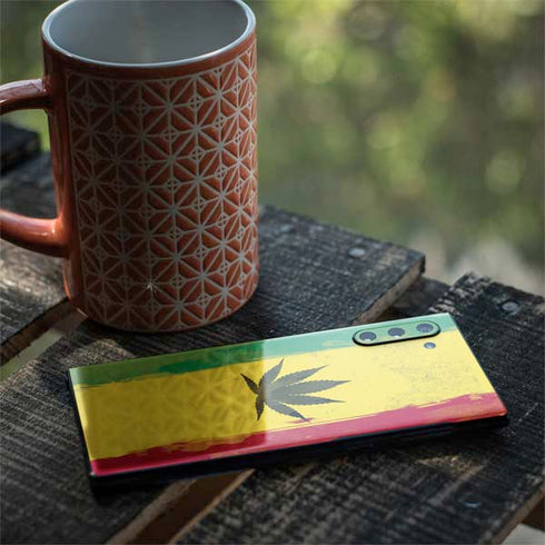 Marijuana Rasta Distressed Galaxy Note 10 Skin