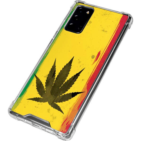Marijuana Rasta Distressed Galaxy Note20 5G Clear Case