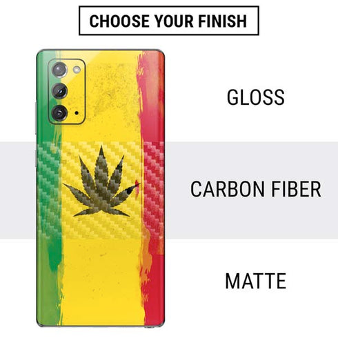 Marijuana Rasta Distressed Galaxy Note20 5G Skin