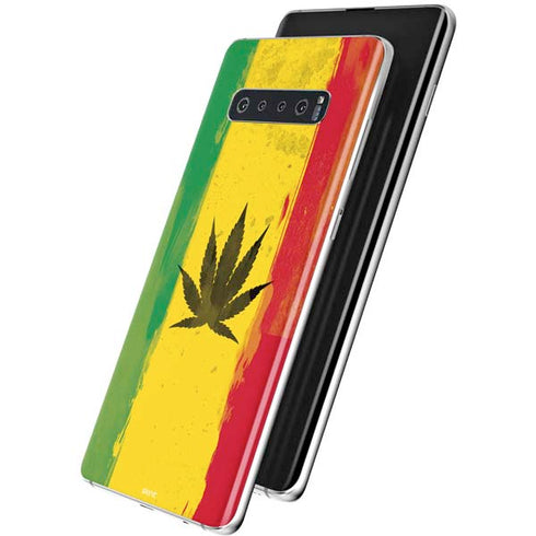 Marijuana Rasta Distressed Galaxy S10 Skin
