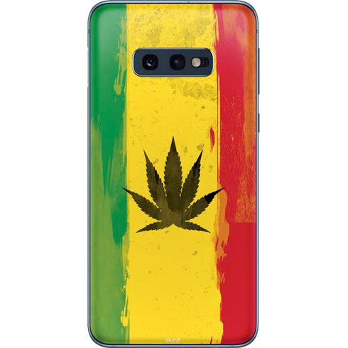 Marijuana Rasta Distressed Galaxy S10e Skin