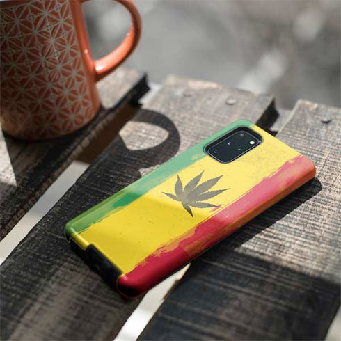 Marijuana Rasta Distressed Galaxy S20 Plus Pro Case