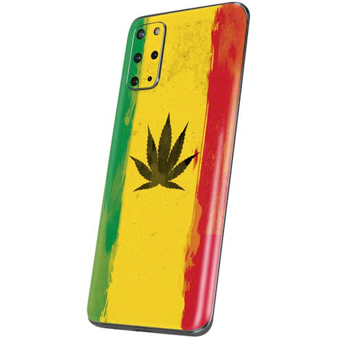 Marijuana Rasta Distressed Galaxy S20 Plus Skin