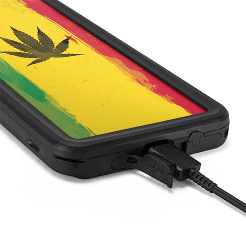 Marijuana Rasta Distressed Galaxy S20 Plus Waterproof Case