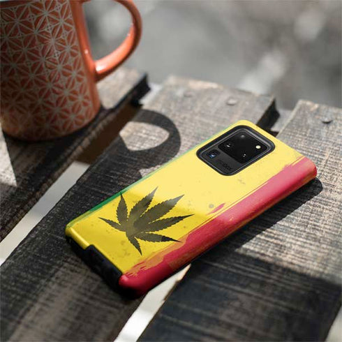 Marijuana Rasta Distressed Galaxy S20 Ultra 5G Pro Case