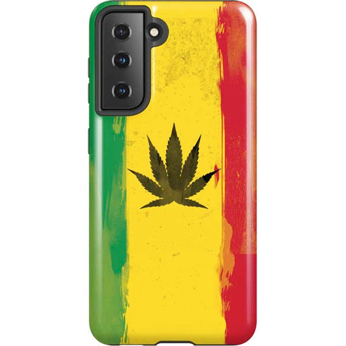 Marijuana Rasta Distressed Galaxy S21 5G Pro Case