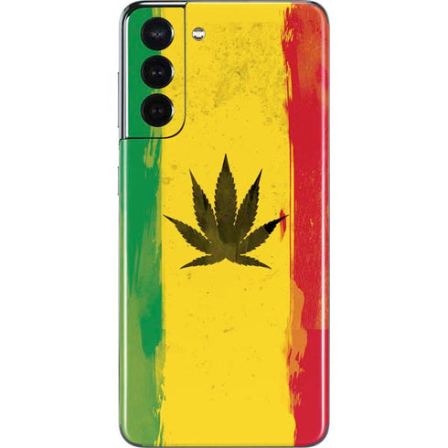 Marijuana Rasta Distressed Galaxy S21 5G Skin