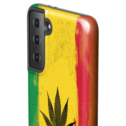 Marijuana Rasta Distressed Galaxy S21 FE Pro Case