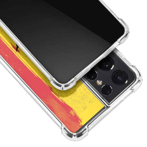 Marijuana Rasta Distressed Galaxy S21 Ultra 5G Clear Case