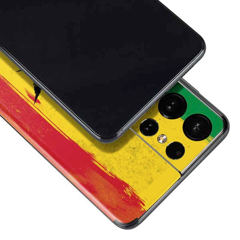 Marijuana Rasta Distressed Galaxy S21 Ultra 5G Skin
