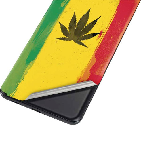 Marijuana Rasta Distressed Galaxy S21 Ultra 5G Skin