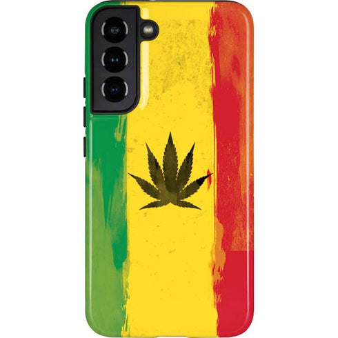 Marijuana Rasta Distressed Galaxy S22 Plus Pro Case