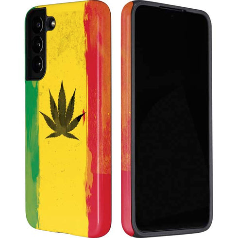Marijuana Rasta Distressed Galaxy S22 Plus Pro Case