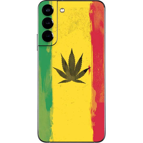 Marijuana Rasta Distressed Galaxy S22 Plus Skin