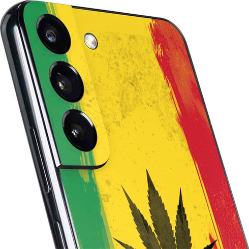 Marijuana Rasta Distressed Galaxy S22 Plus Skin