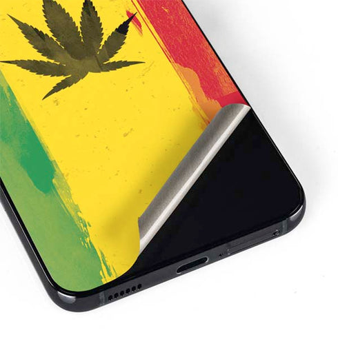 Marijuana Rasta Distressed Galaxy S22 Plus Skin