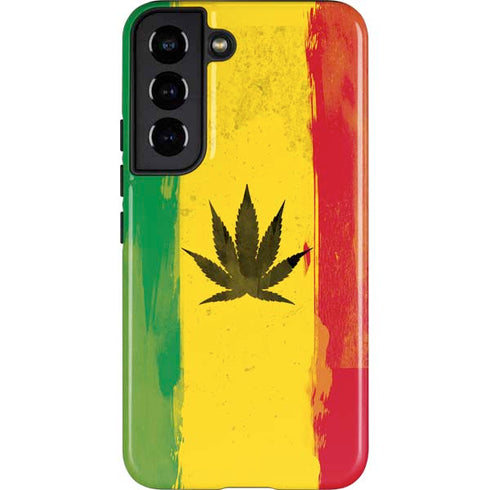 Marijuana Rasta Distressed Galaxy S22 Pro Case